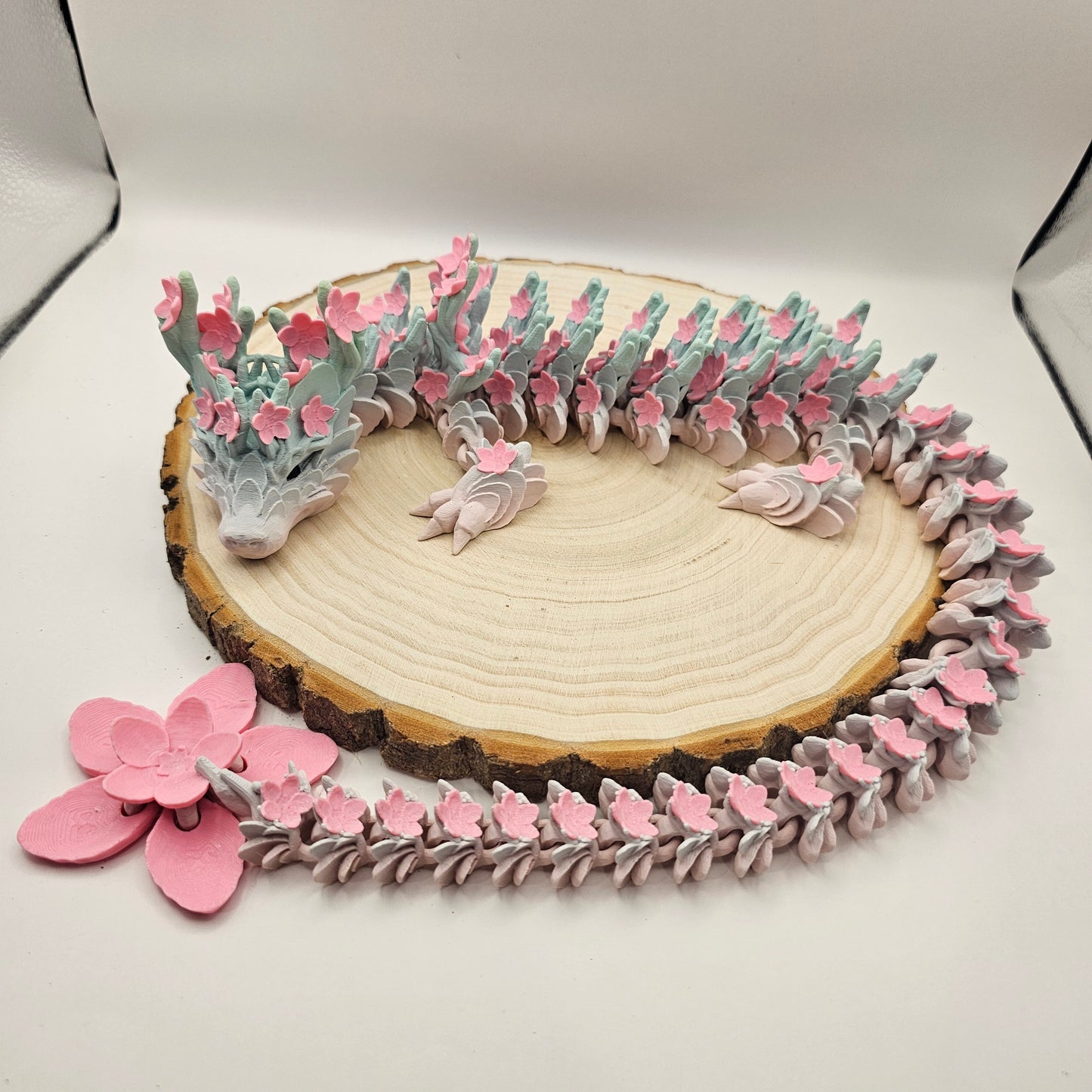 3d printed articulated cherry blossom dragon