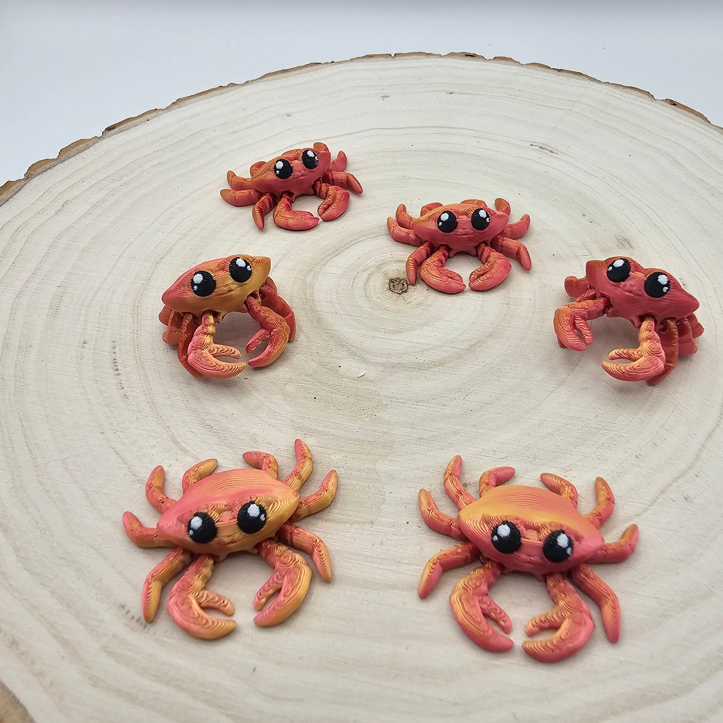 3d printed articulated crab fidget