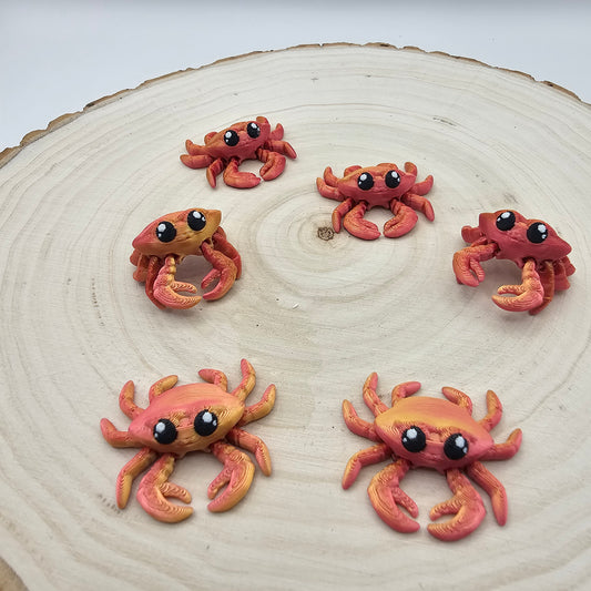 3d printed articulated crab fidget