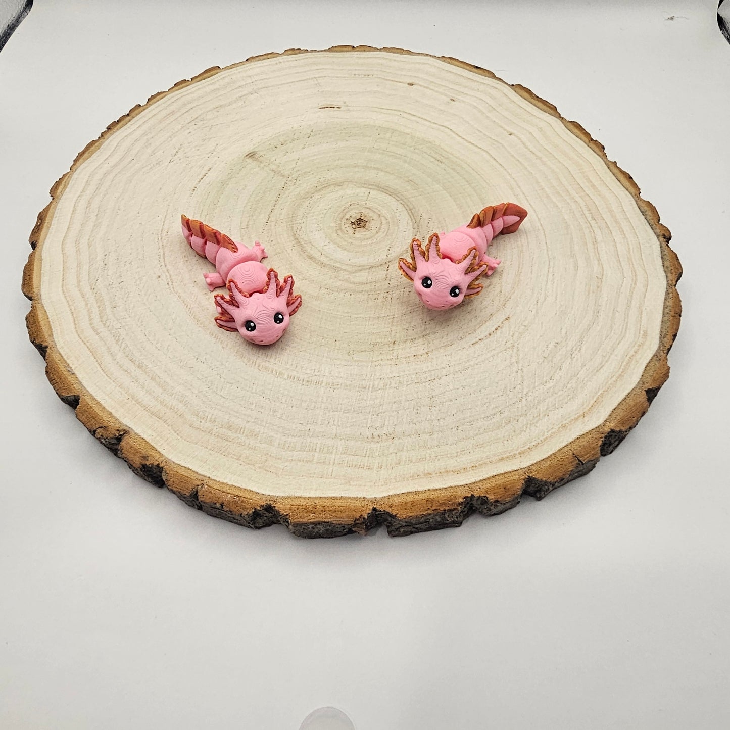 3d printed axolotl keychain