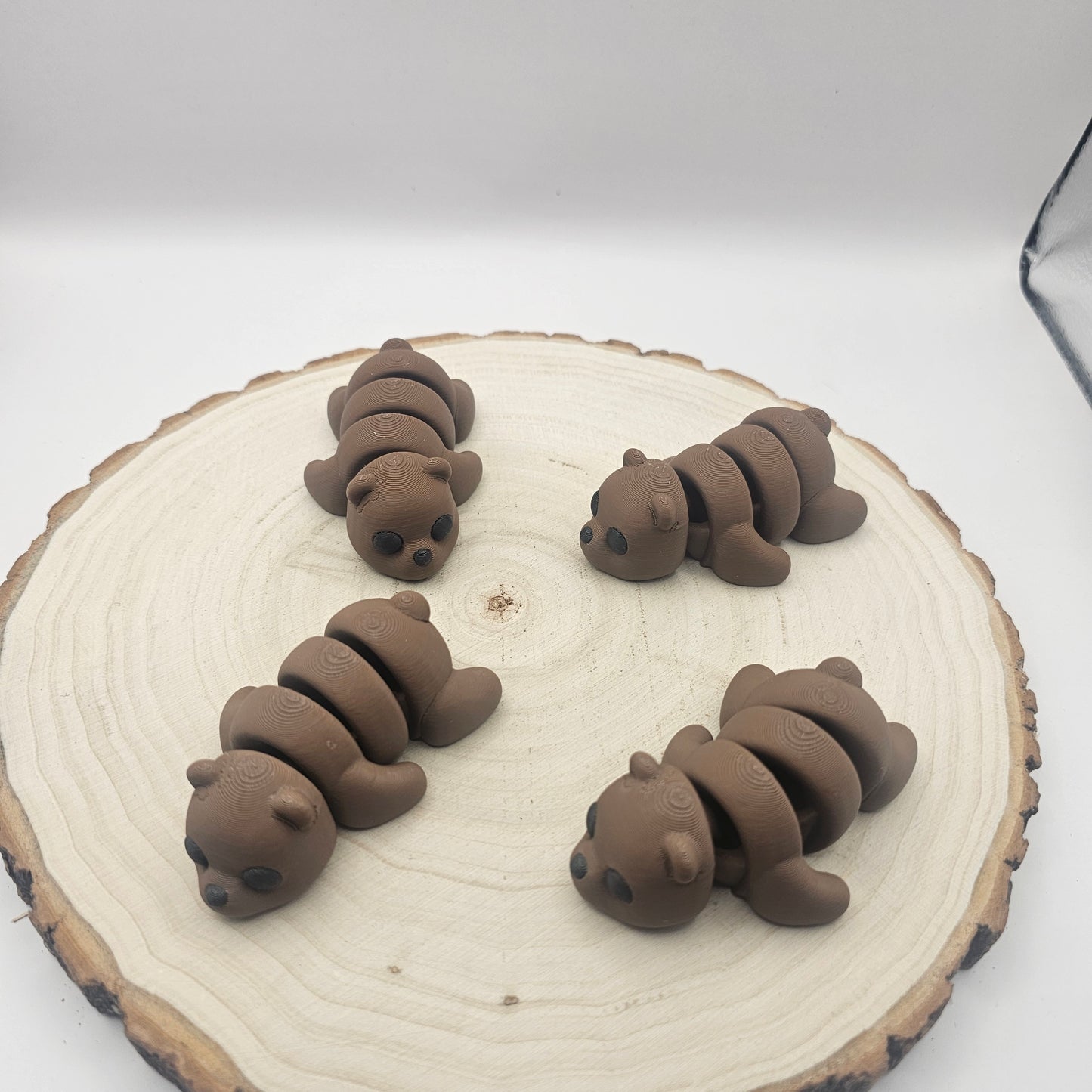 3d printed brown bear keychain