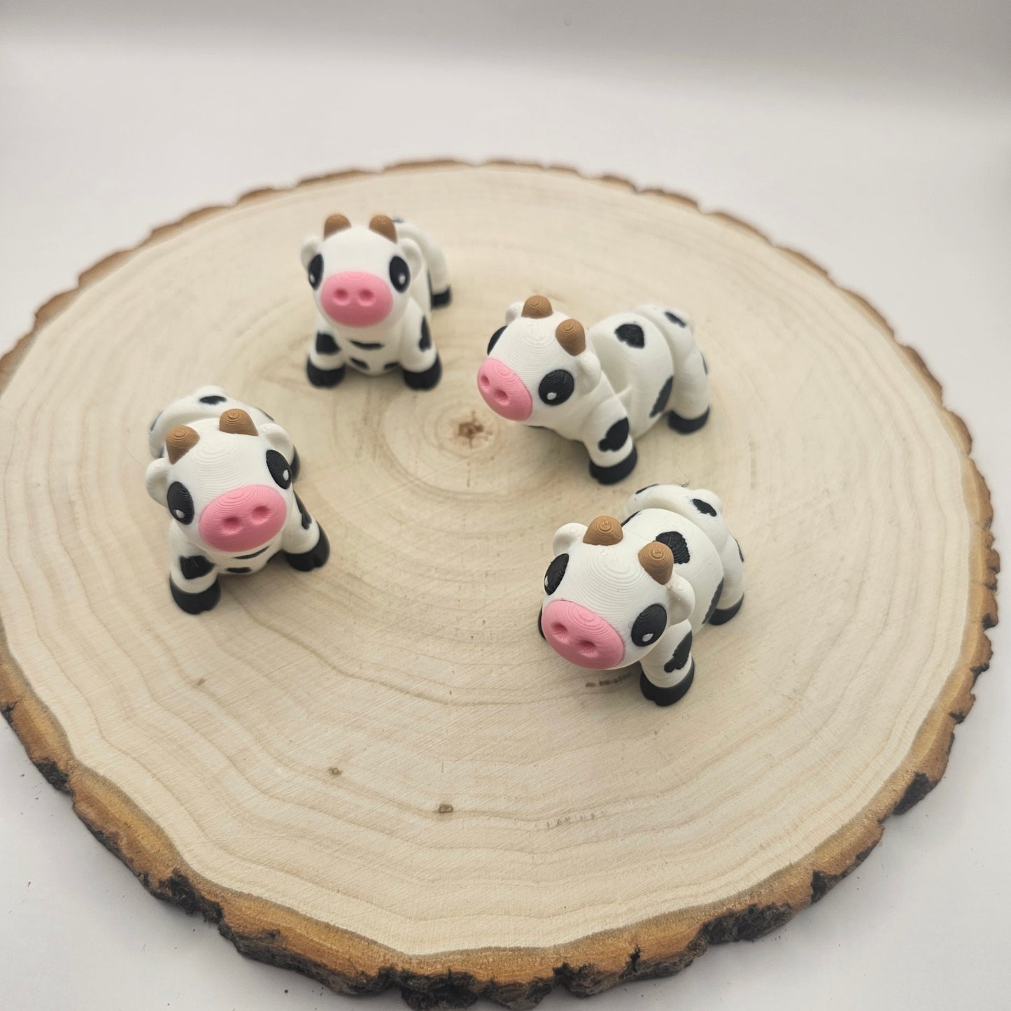 3d printed cow keychain