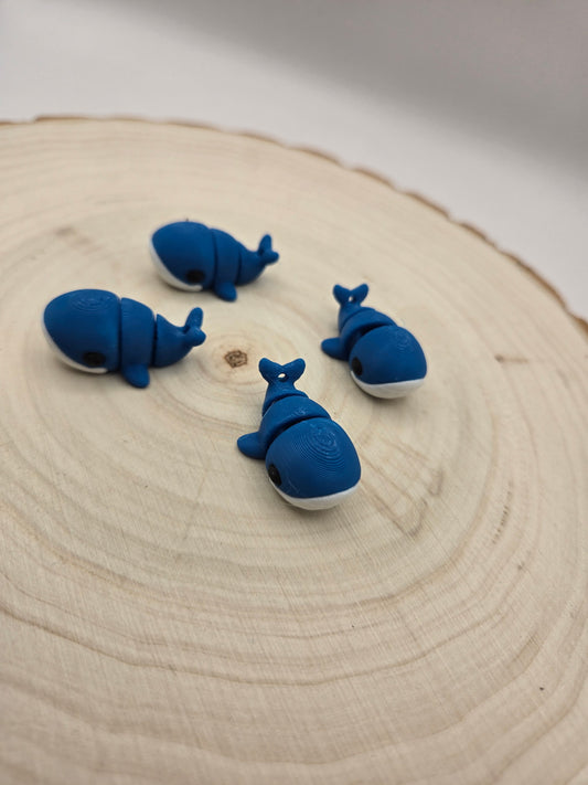 3d printed articulated Blue Whale fidget