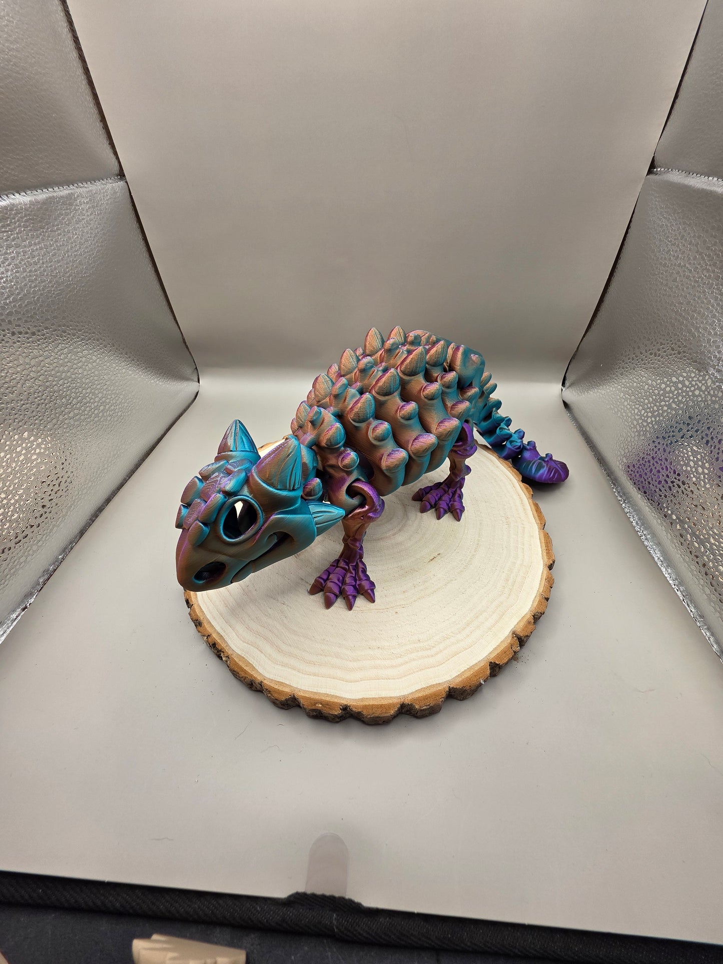 3d printed flexi ankylosaurus skeleton