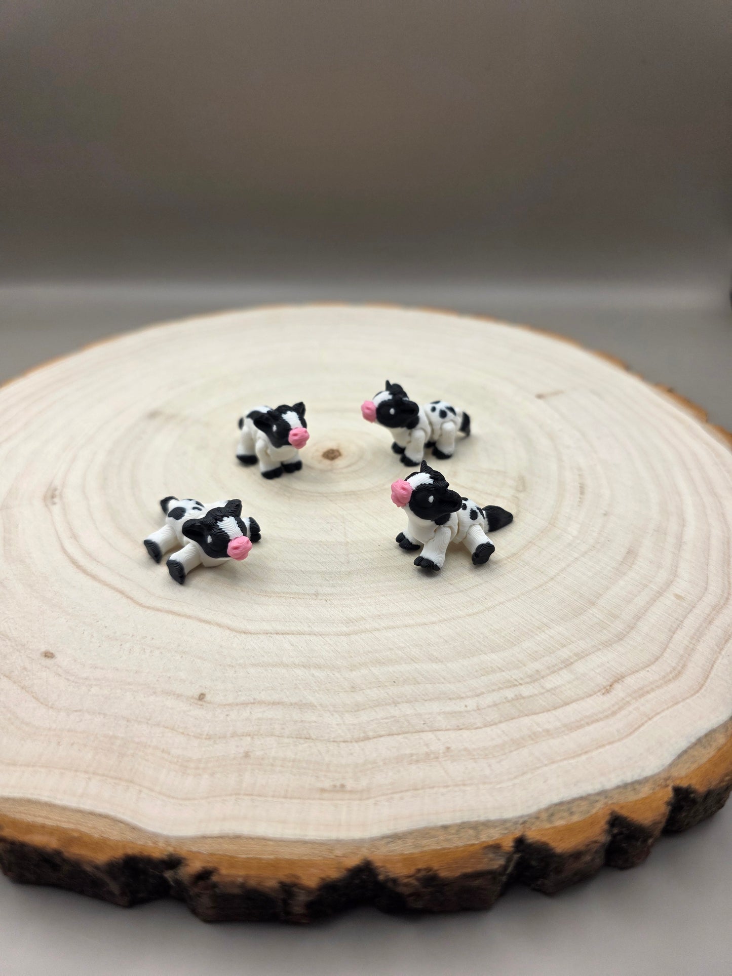 3d printed cow keychain