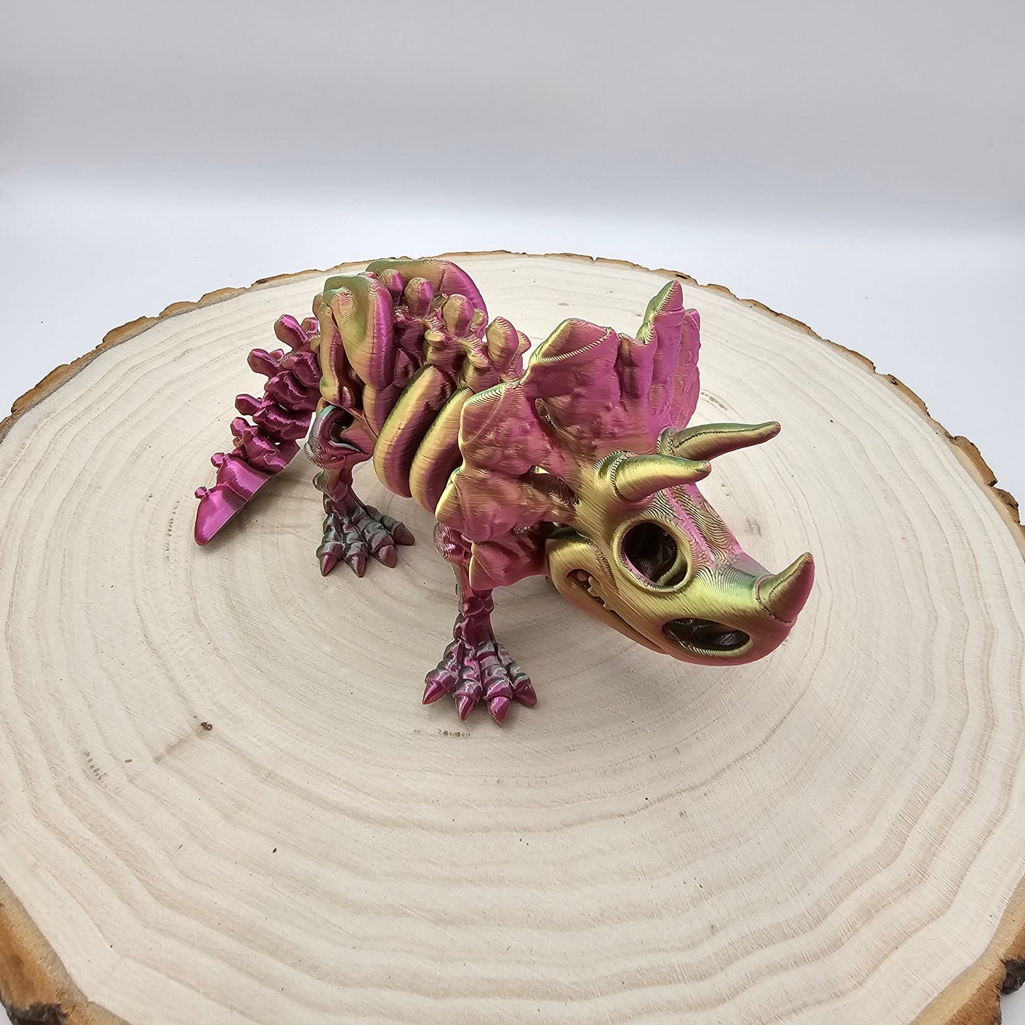 3d printed flexi Triceratops