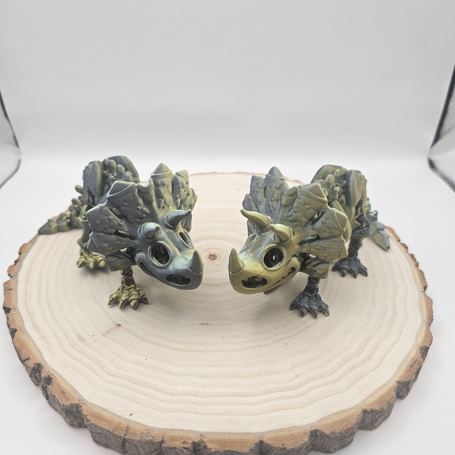 3d printed flexi Triceratops