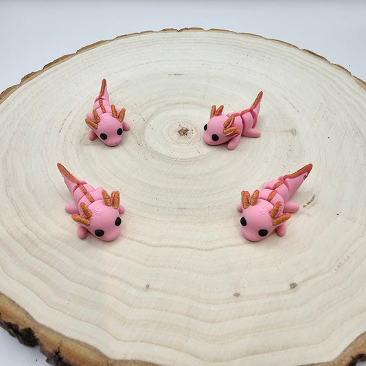 3d printed axolotl keychain