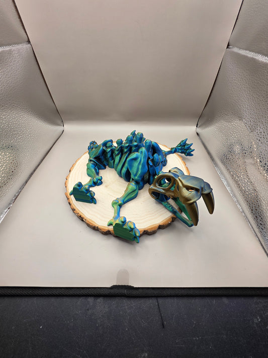 3d printed flexi Saber Tooth Tiger skeleton