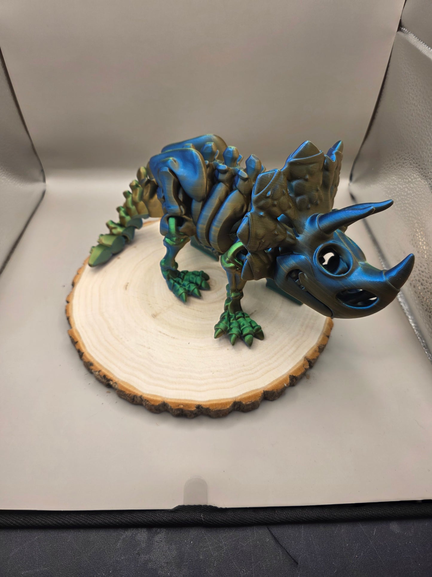 3d printed flexi Triceratops skeleton