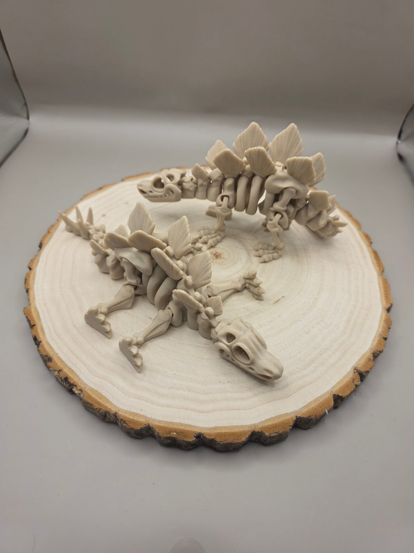 3d printed flexi Stegosaurus skeleton