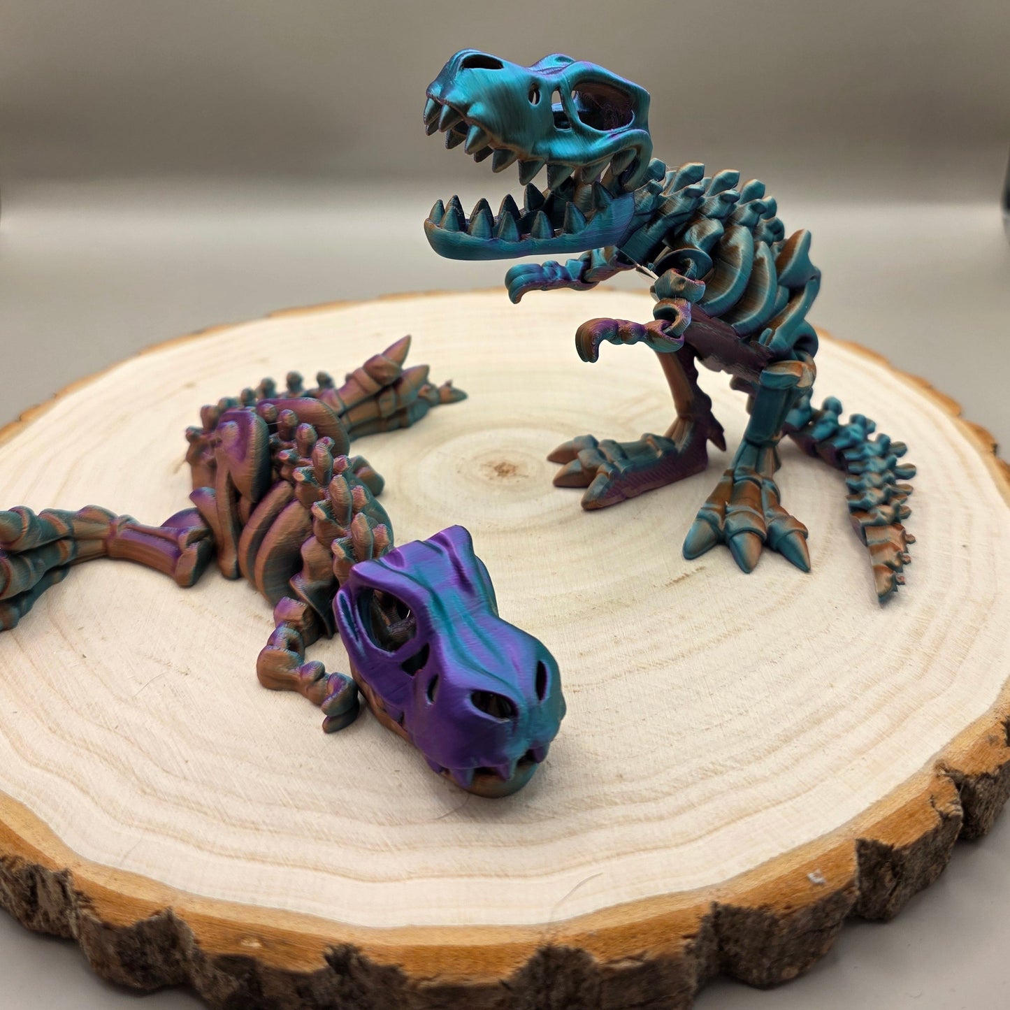 3d printed flexi T-rex skeleton