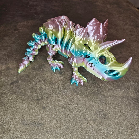 3d printed flexi Triceratops