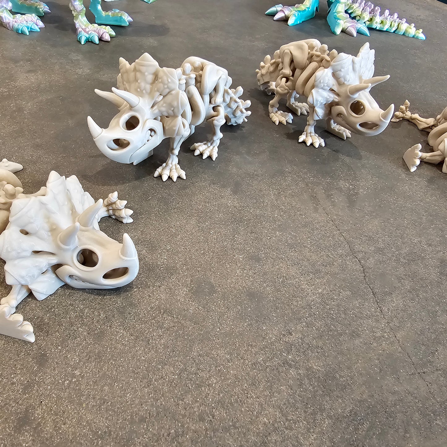 3d printed flexi Triceratops