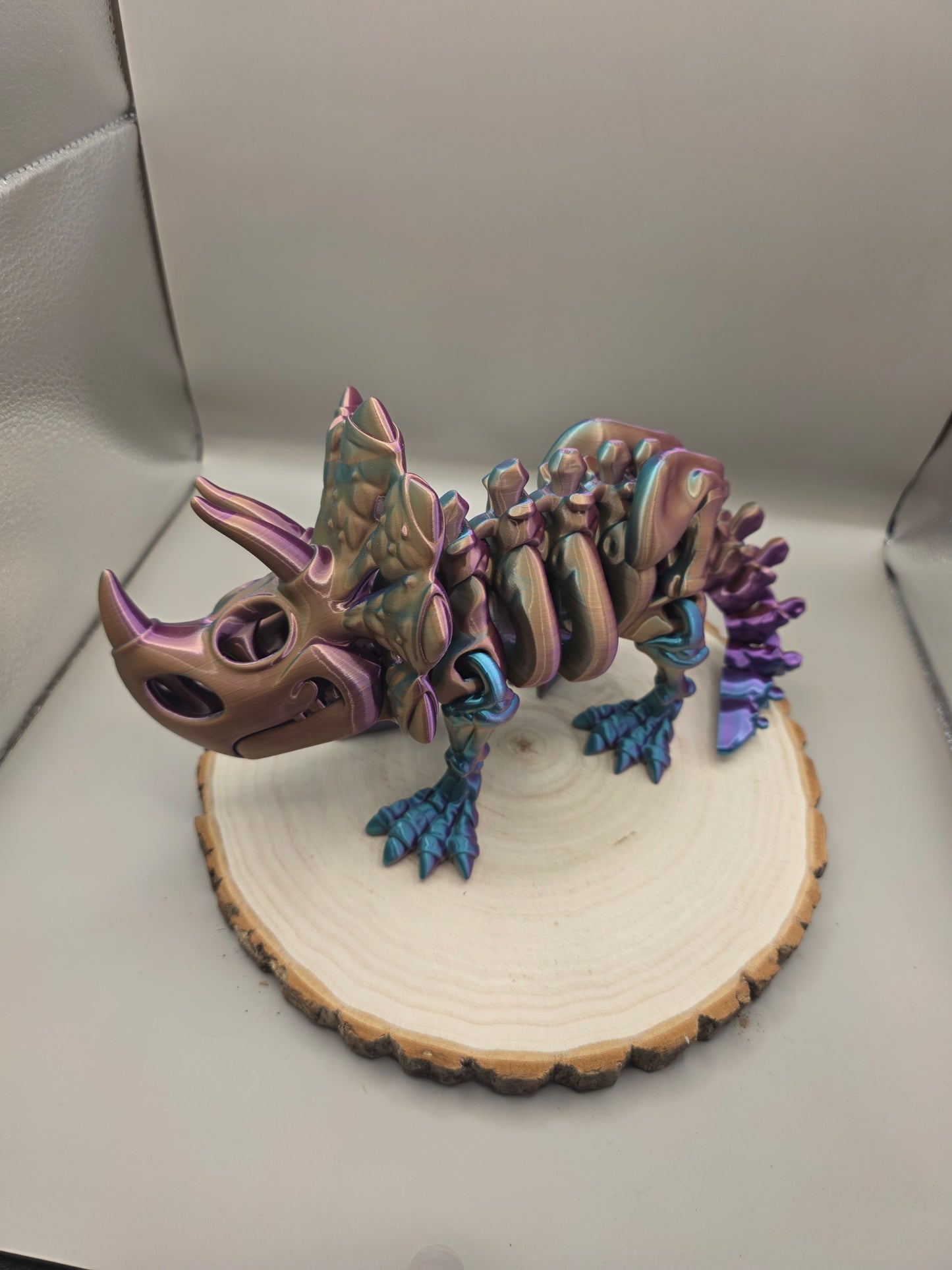 3d printed flexi Triceratops skeleton