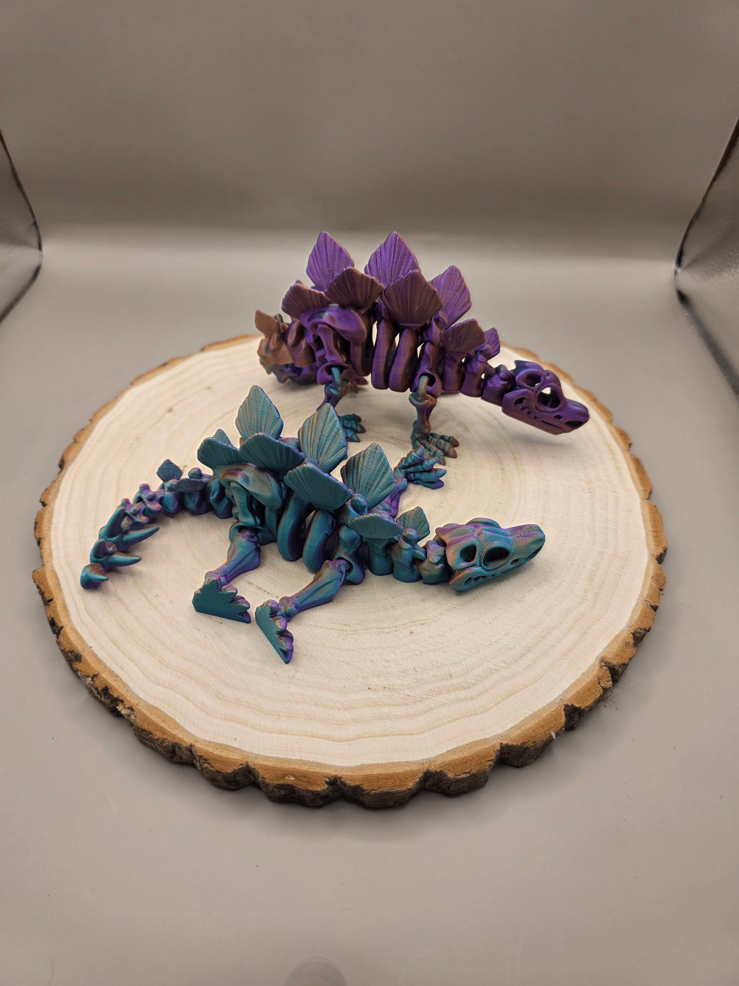 3d printed flexi Stegosaurus skeleton