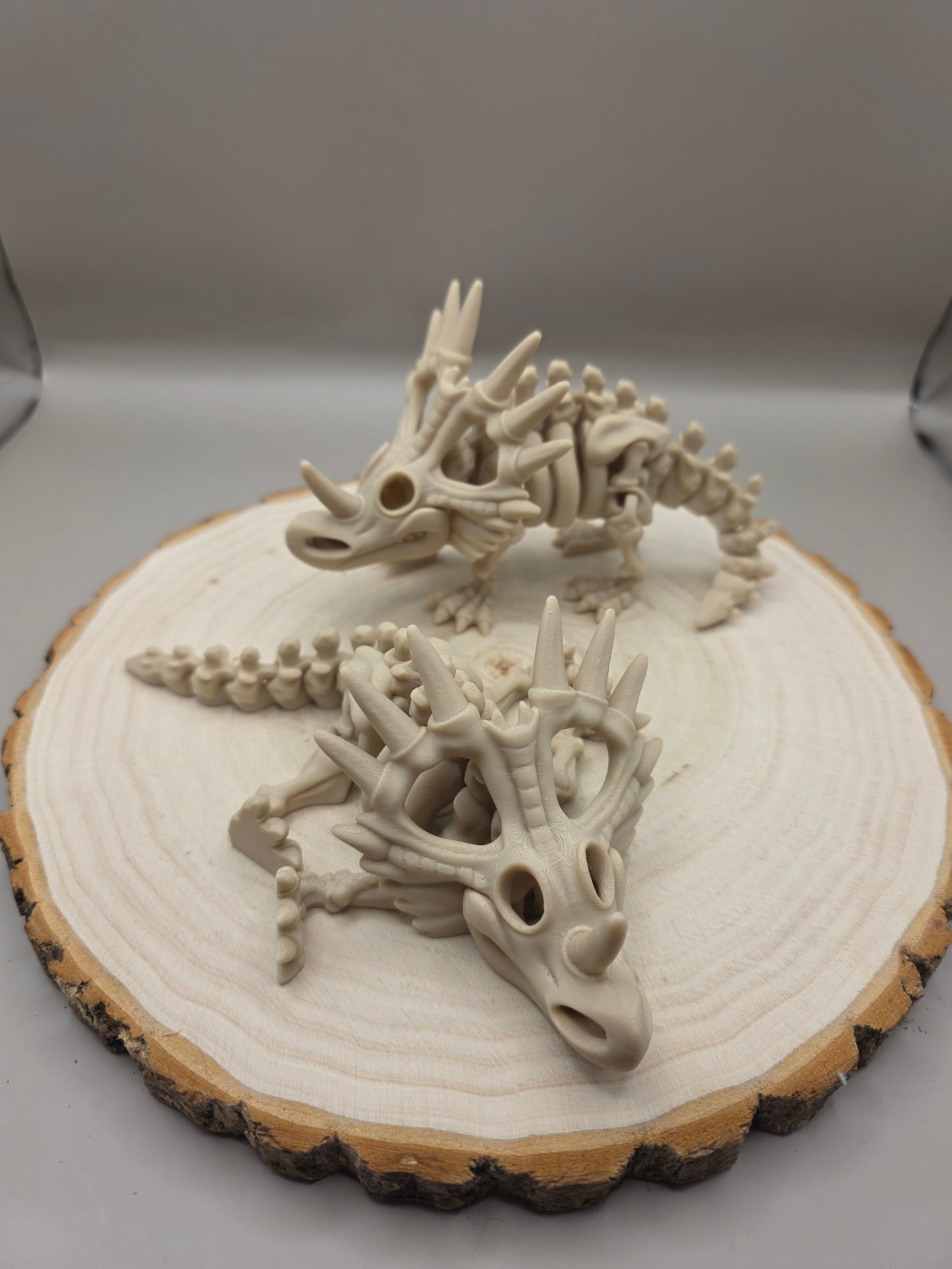 3d printed flexi Styracosaurus skeleton